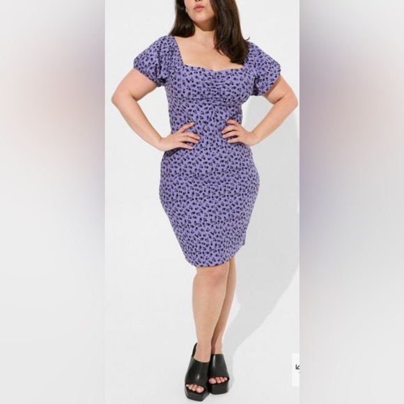 $69 Sz 4x fits 3x 4x ⭐️ NEW WITH TAG Betsey Johnson for Torrid Foxy Mini Dress - Picture 2 of 12